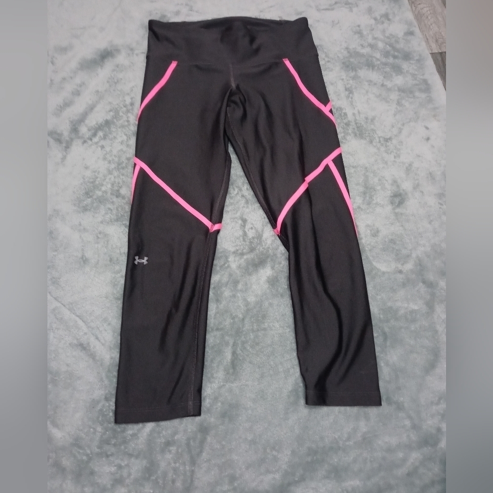 Under Armour Heatgear Gunmetal gray Compression Athletic Stretch workout Pants